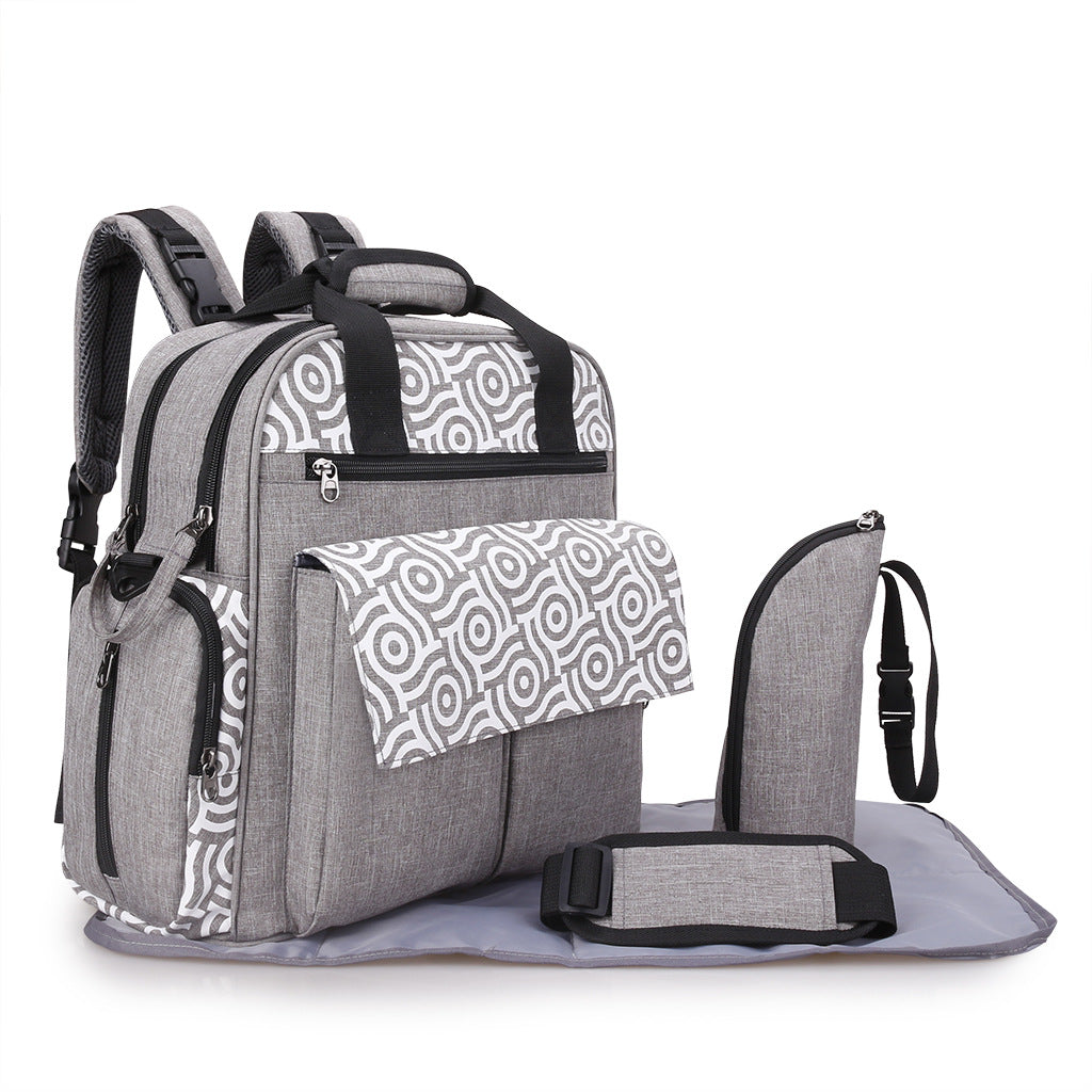 Multifunctional Diaper Bag with Insulated Compartments Bowlift