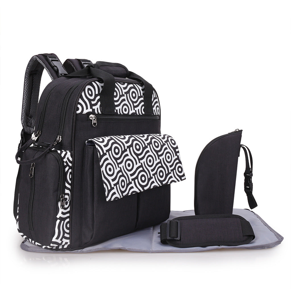 Multifunctional Diaper Bag with Insulated Compartments Bowlift