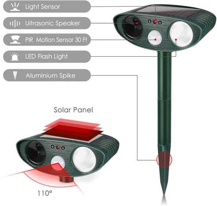 BowLift | Solar-Powered Ultrasonic Deer Repeller - Effective Deer Deterrent for Gardens & Yards in 48 Hours
