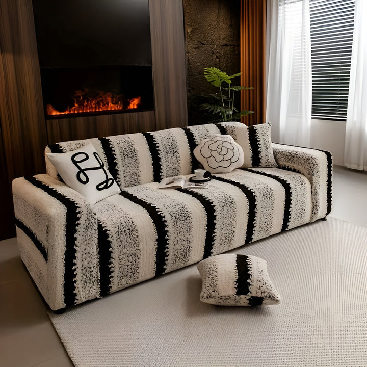 Plush sofa cover (2 pieces) – Soft, warm and decorative | Protects your sofa stylishly | Bowlift