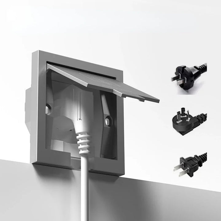EU Hidden Socket with five holes, integrated household wall socket, five hole panel | Bowlift
