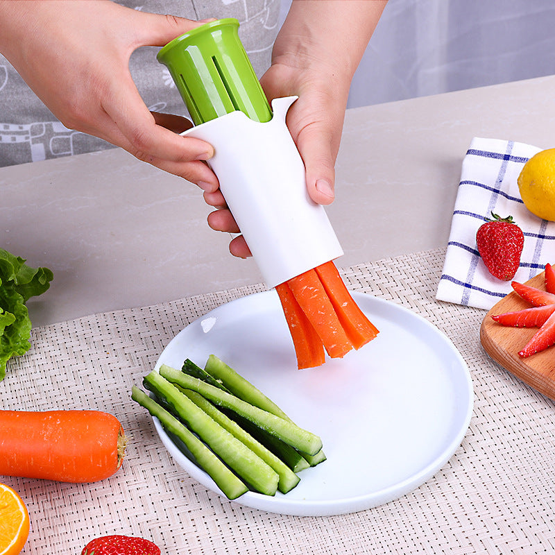 Handheld Julienne Vegetable Slicer With Integrated Safety Guard Ergonomic Grip