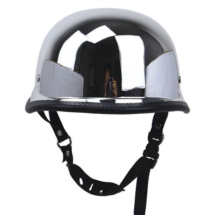 Stylish Chrome Motorcycle Helmet Bowlift