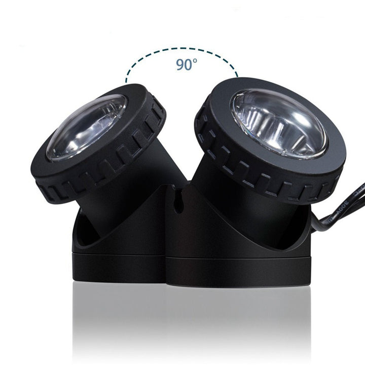 Adjustable Solar LED Landscape Spotlight With External Photovoltaic Panel And Extended Low-Voltage Cable Bowlift