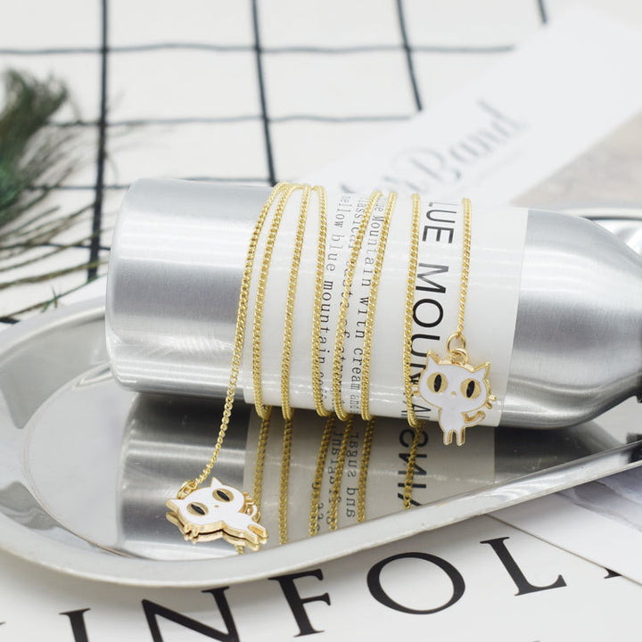 Cat Charm Pendant Necklace Bowlift