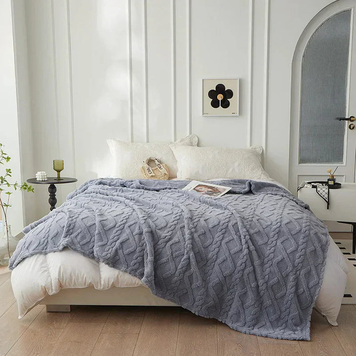 Luxury Lambswool Blanket for Bedroom Bowlift