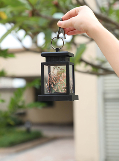 BowLift | Solar LED Lantern with Light Wire and Hanging Clip – Waterproof Garden Lighting for Terrace and Balcony