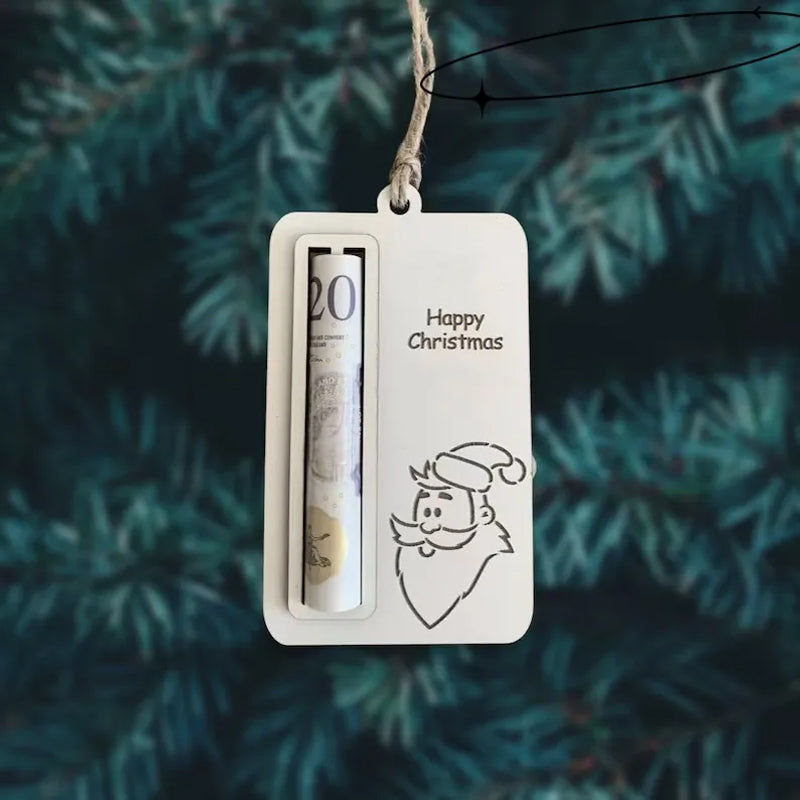 BowLift | Christmas Money Clip Decoration made of Wood