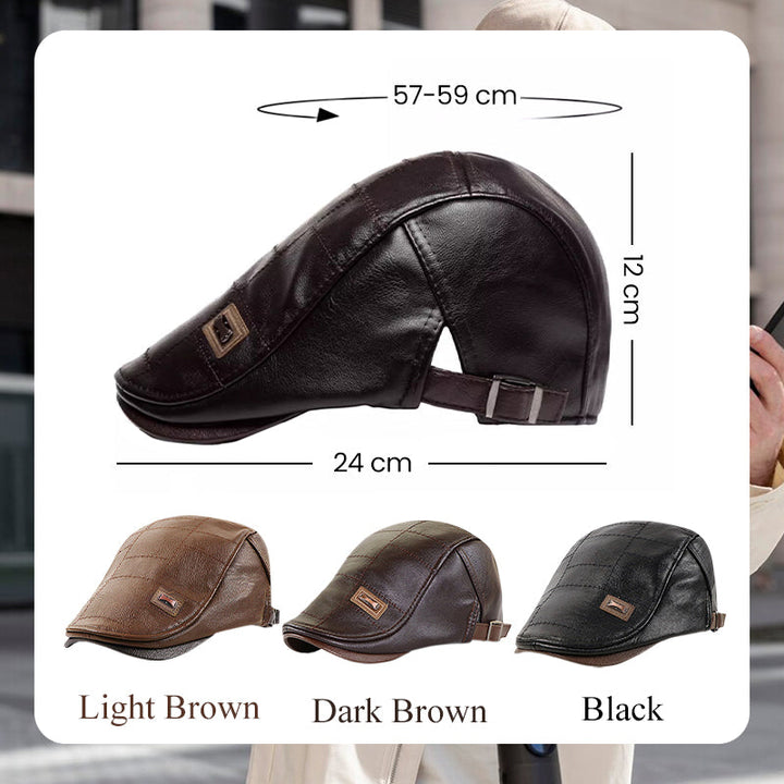 BowLift | ElderLux Plush Leather Beret | Cozy elegance for a warm winter experience