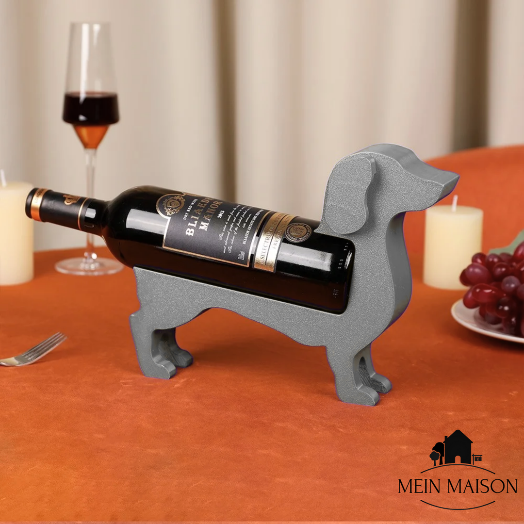 BowLift | Wine Bottle Holder Dachshund CorkHound | Original Design | Sturdy & Decorative | For 375–500 ml