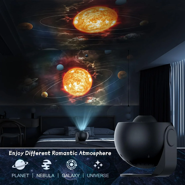 BowLift | StellarVista™ | 360° Planetarium Galaxy Projector | Full-Room Coverage for Home Theater & Kids' Bedroom
