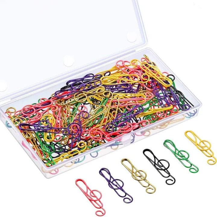 Music Multicolored Metal Paper Clips | Bowlift