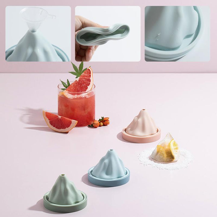 Reusable Silicone Snow Mountain Iceberg Ice Cube Mold with Lid | Bowlift