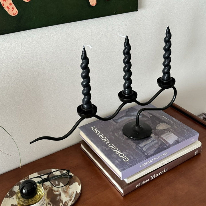 BowLift | Tri Iron Twisted Candle Holder