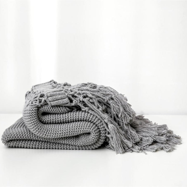 BowLift | Snug Knit Woven Tassel Blanket