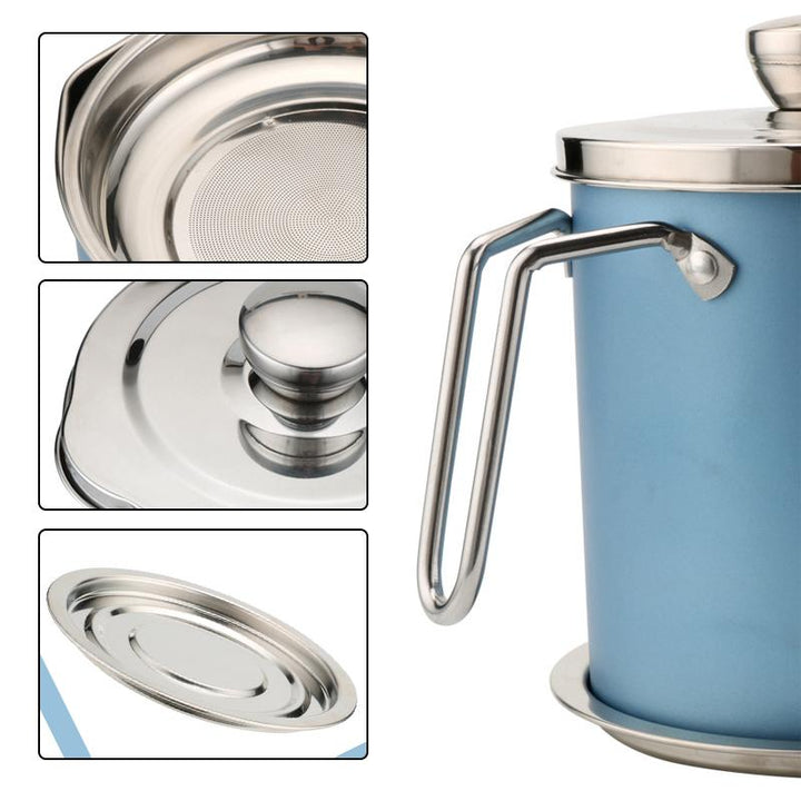 Stainless Steel Oil Strainer Storage Can | Bowlift