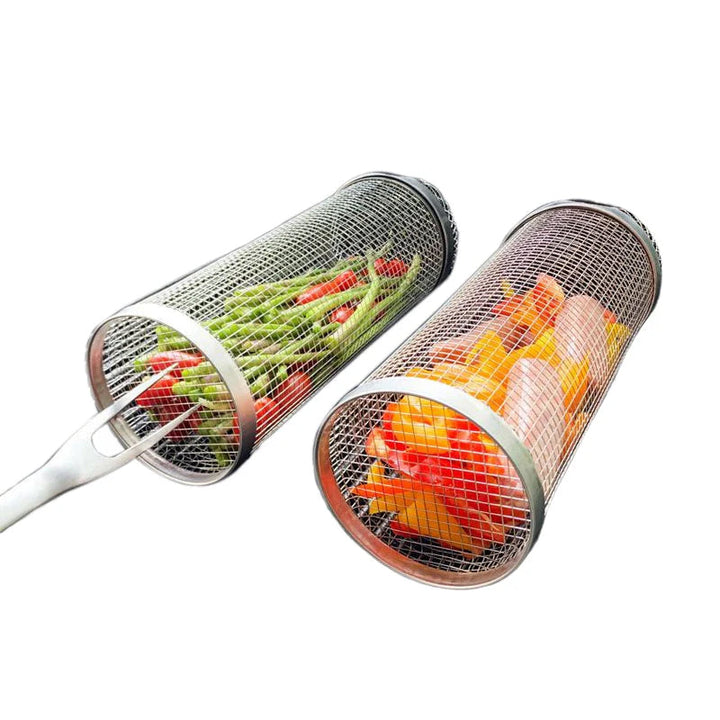 BowLift | Rolling Stainless Steel Grill Basket BBQ