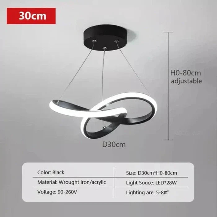 BowLift | Modern LED Ceiling Lamp - WaveGlow