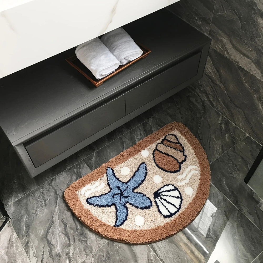 BowLift | Fluffy Semicircle Non-Slip Bath Mat