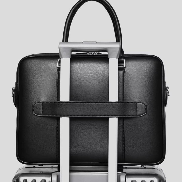 BowLift | Manhattan Leather Business Laptop Briefcase Crossbody Handbag