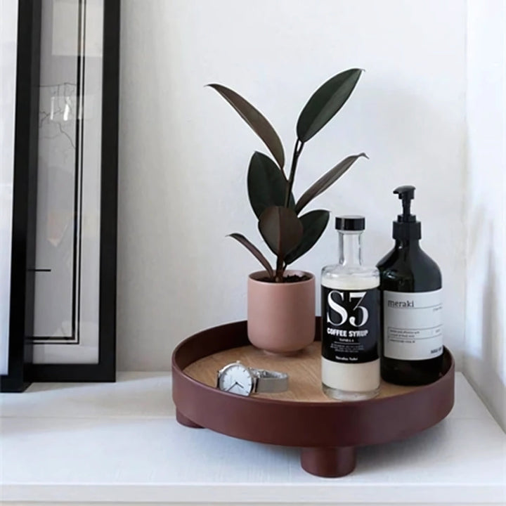 BowLift | Modern Round Wooden Barbara Tray
