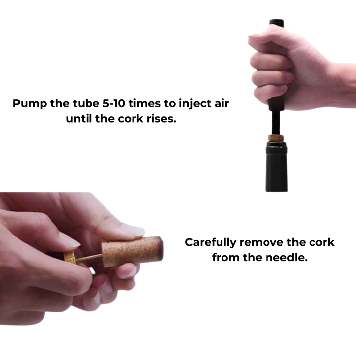 CorkMaster – Luxe Luchtdruk Wijnopener voor Gemakkelijk Gebruik Bowlift