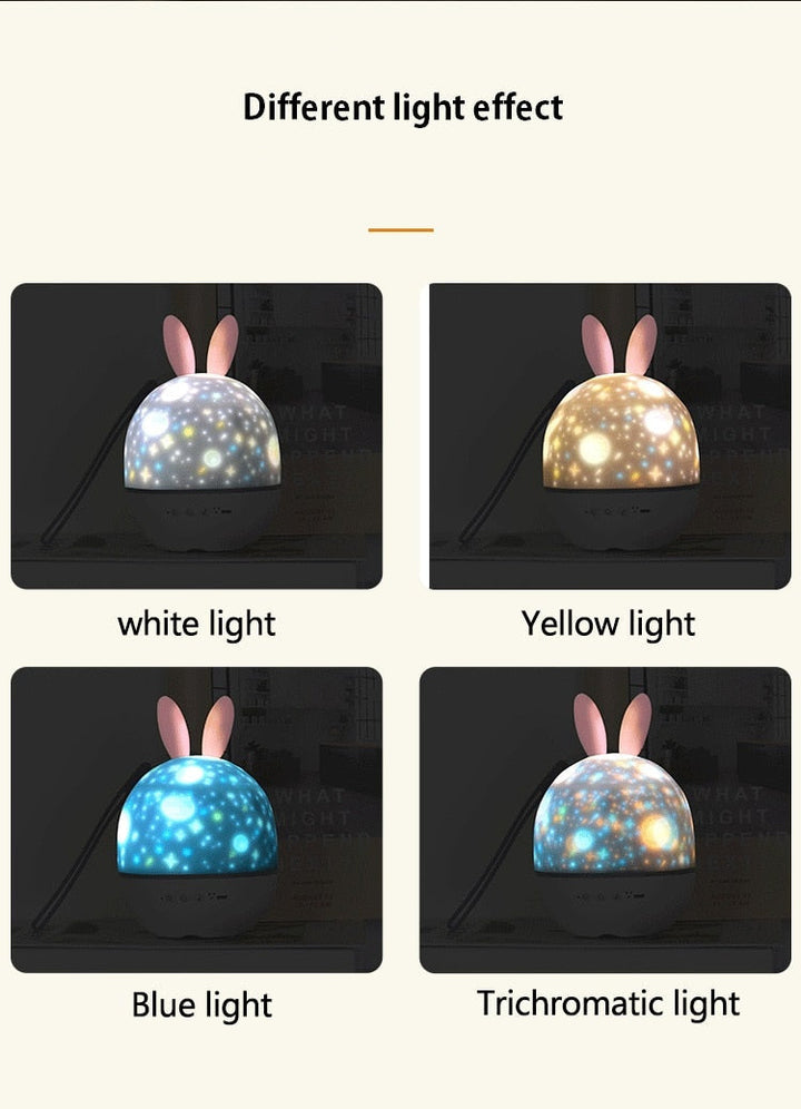 BowLift | LED Universe Stars Bunny Projector Night Light