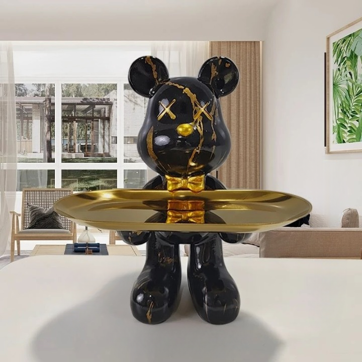 BearArt - Elegant Sculpture for Interior Decoration Bowlift