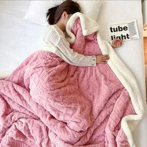 BowLift | Thick Lambswool Fleece Winter Blanket Soft Warm Throw