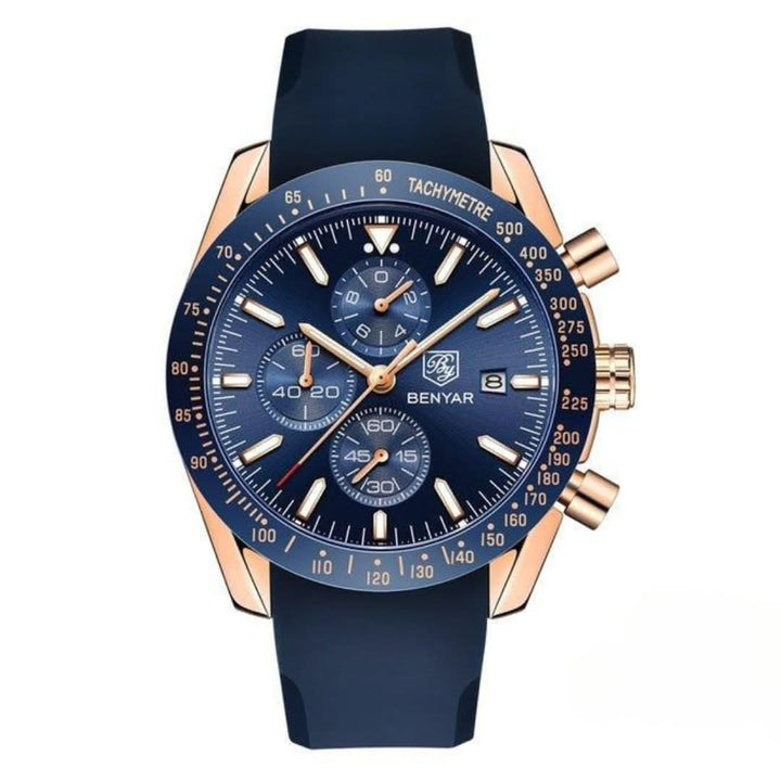 BowLift | Men’s Waterproof Quartz Watch with Leather Strap