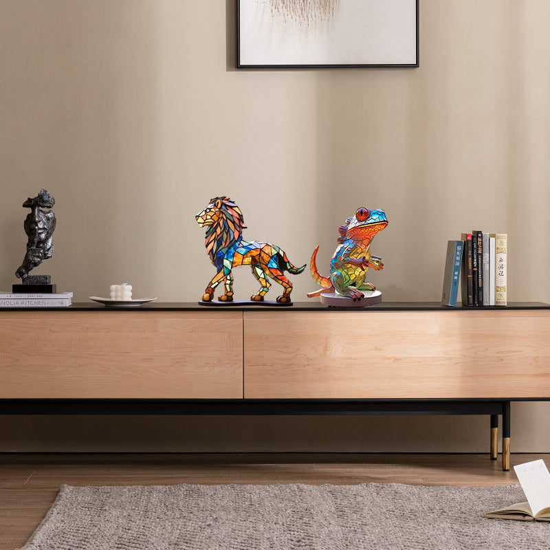Wildlife Art with Base Wild Animal Desktop Decorations | Bowlift