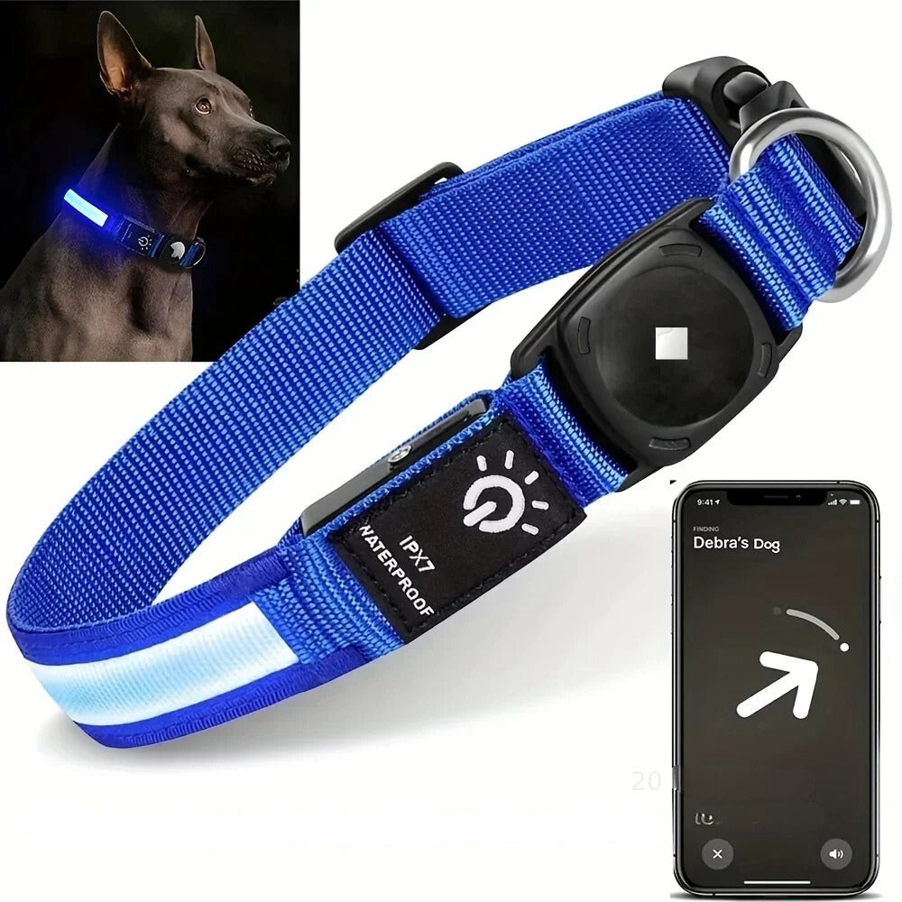 BowLift | Flashing Dog Collars – Waterproof LED Light Up Dog Collar with USB Rechargeable Glow, Dog Collars Illuminated for Night Safety, All Sizes