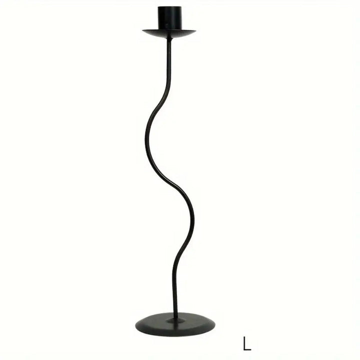 BowLift | Sculpted Wavy Iron Candle Holder
