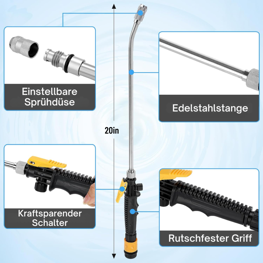 AquaForce 2-in-1 High Pressure Water Gun — Say goodbye to dirt stress and enjoy effortless shine moments! | Bowlift