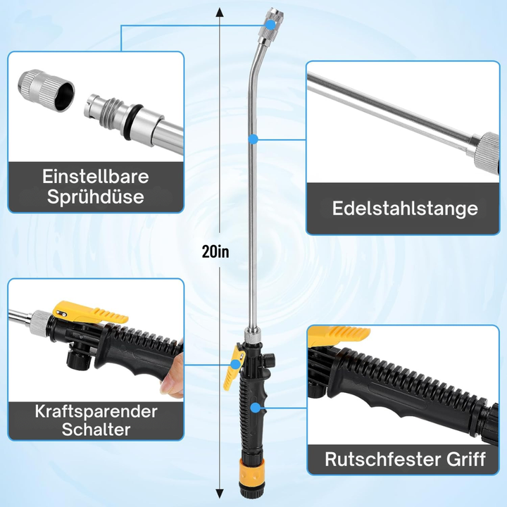 AquaForce 2-in-1 High Pressure Water Gun — Say goodbye to dirt stress and enjoy effortless shine moments! | Bowlift