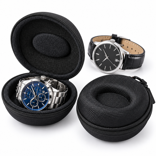 Hard Shell Zippered EVA Watch Travel Case Bowlift