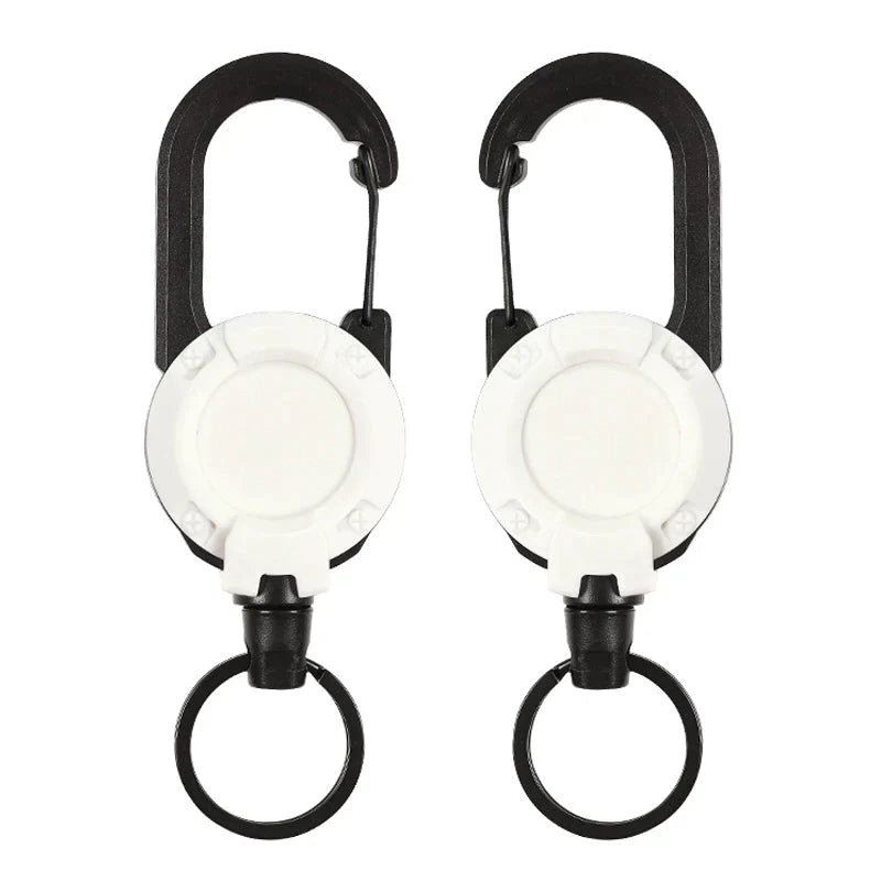 Outdoor Automatic Expandable Wire Rope Luya Theft Protection Tactical Keychain | Bowlift