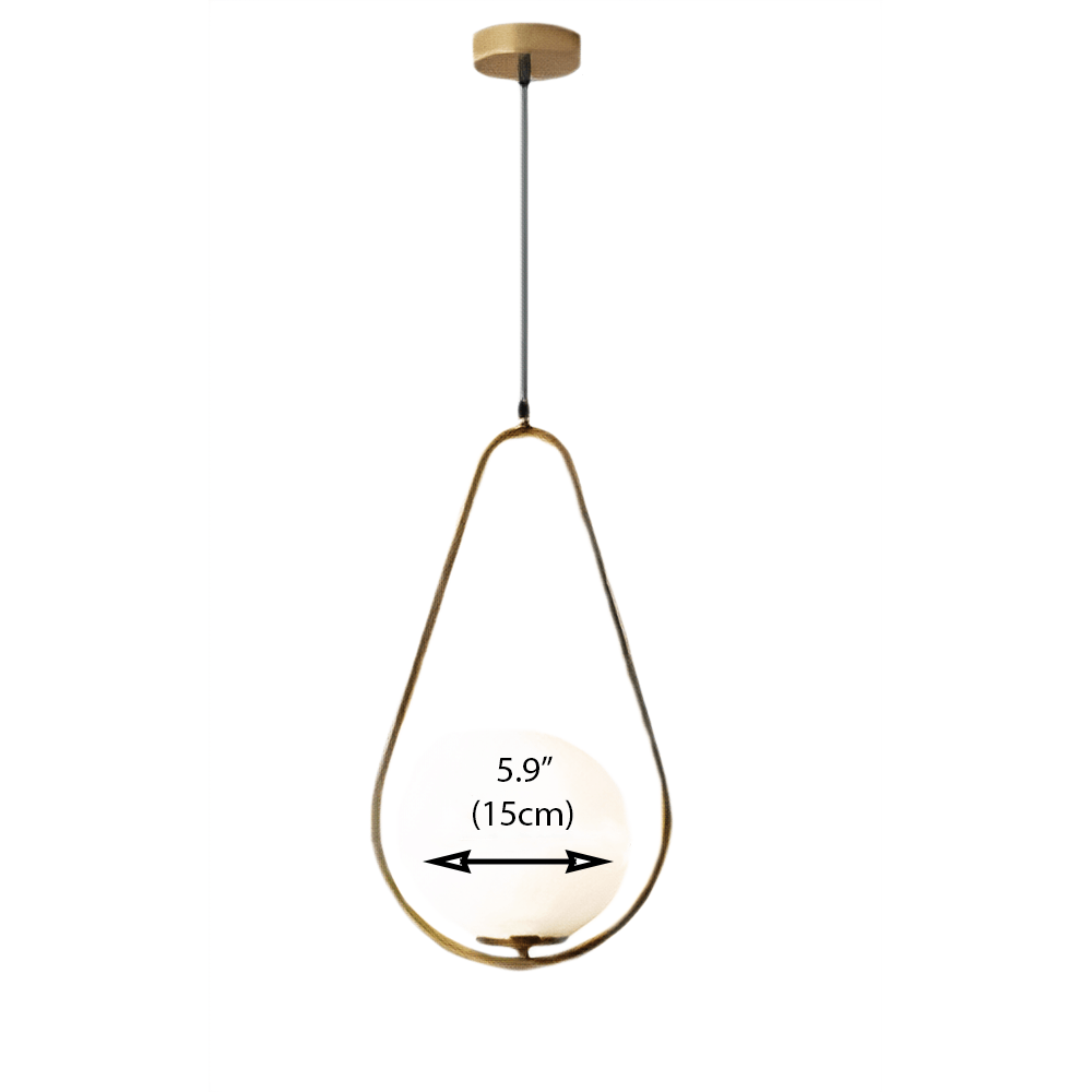 BowLift | Elegant Pendant Light | Hanging Lamp Brass 15 cm Metal