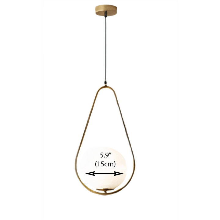 BowLift | Elegant Pendant Light | Hanging Lamp Brass 15 cm Metal