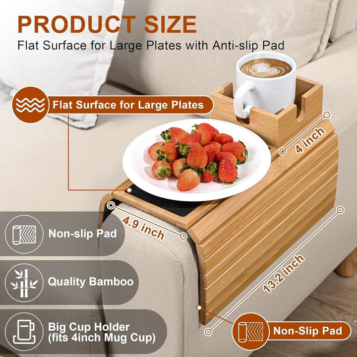 BowLift | BambooSip – Elegant Couch Cup Holder