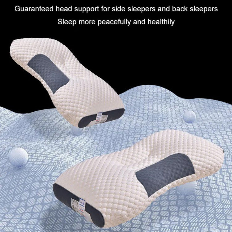 BowLift | LuxiRest Antibacterial Massage Cushion | Ergonomic Neck Support for Revitalizing Sleep and Relaxation