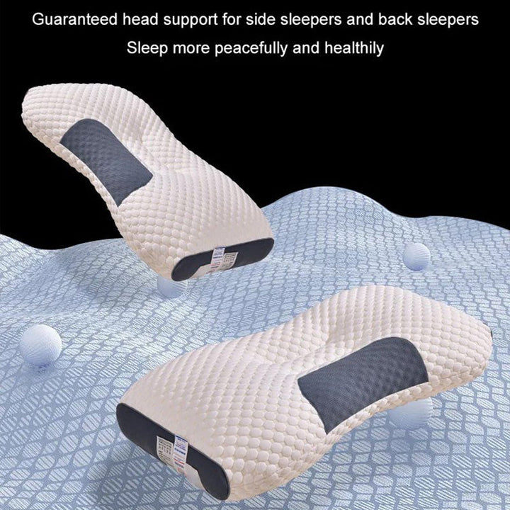 BowLift | LuxiRest Antibacterial Massage Cushion | Ergonomic Neck Support for Revitalizing Sleep and Relaxation