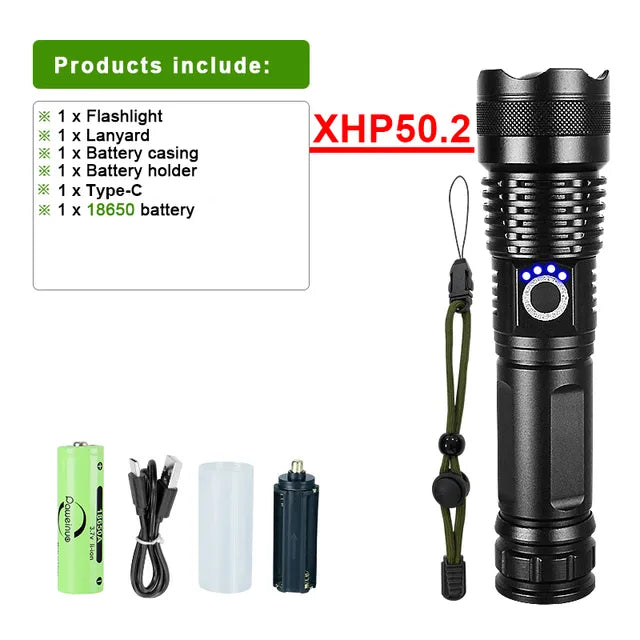 Rechargeable LED Flashlight for Adventure Bowlift