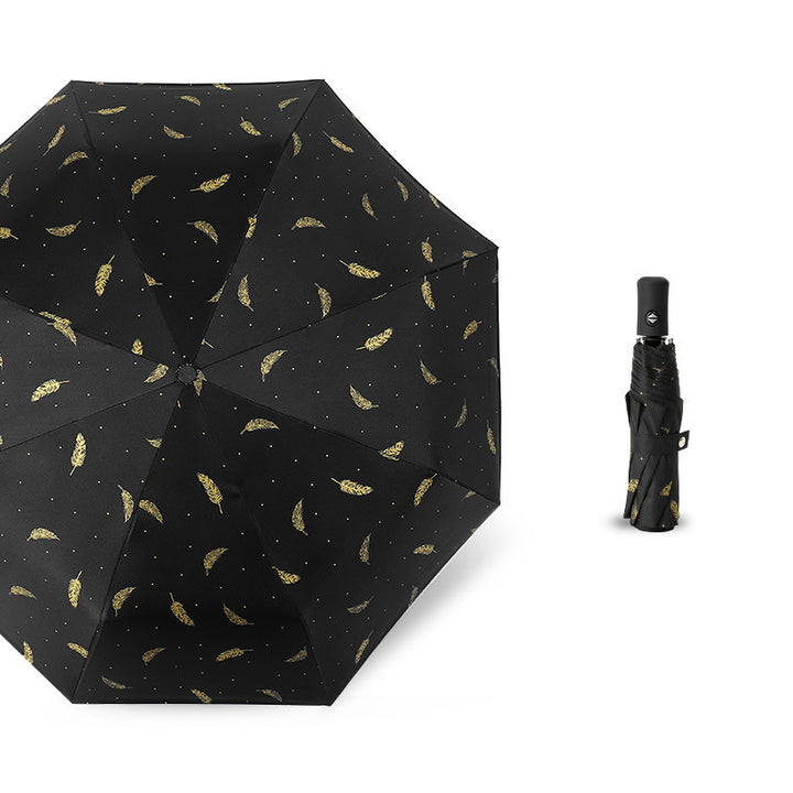 Women's Folding Umbrella with Floral Design Bowlift