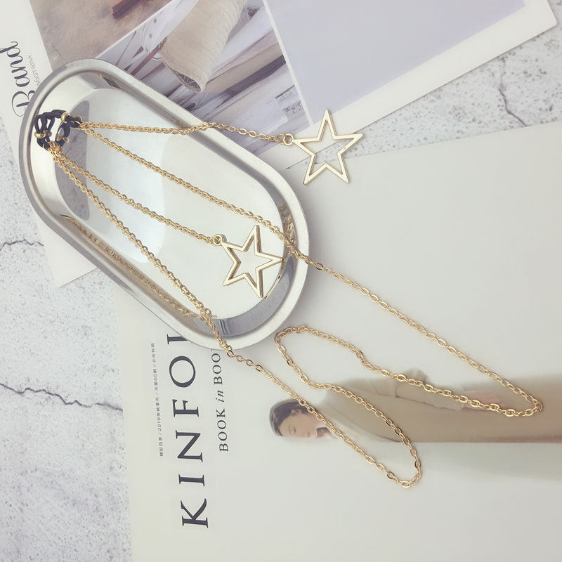 Star-Embellished Eyewear Chain Bowlift