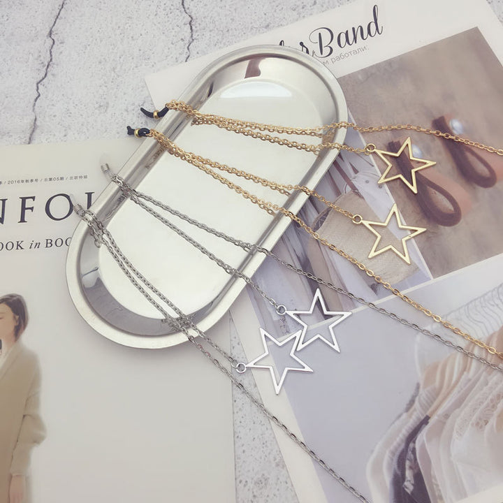 Star-Embellished Eyewear Chain Bowlift