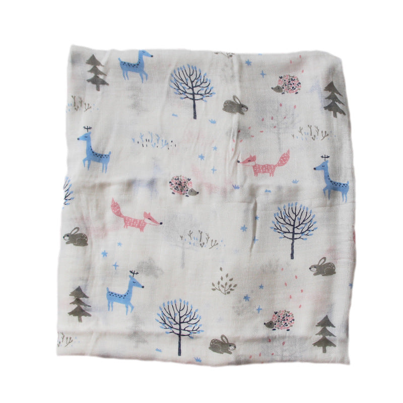 Organic Cotton Dinosaur Print Muslin Swaddle Bowlift