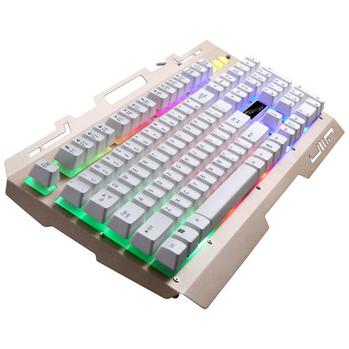 RGB Backlit Mechanical Gaming Keyboard with Smartphone Holder Bowlift