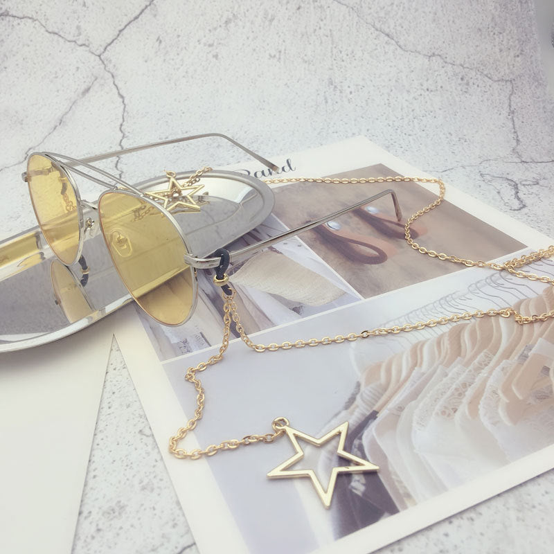 Star-Embellished Eyewear Chain Bowlift