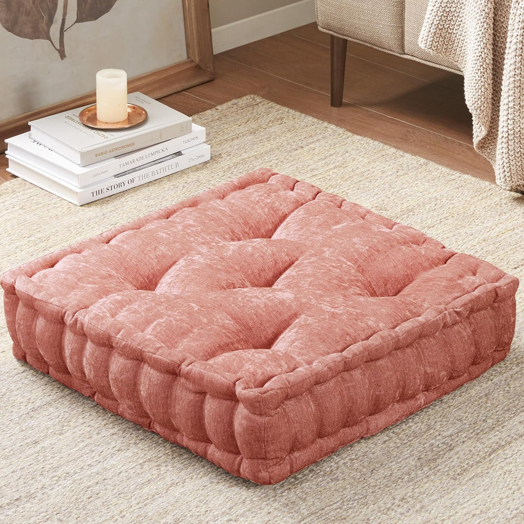 ZenComfort - Luxe Chenille Meditatiekussen voor de Vloer Bowlift